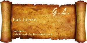 Gut Lenke névjegykártya